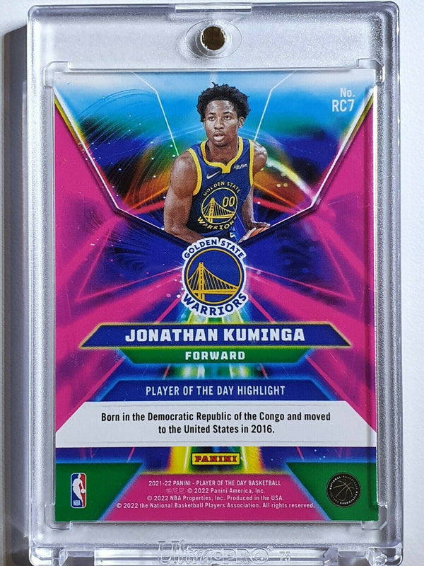 2021 Panini Jonathan Kuminga Rookie NEON GALAXY /99 Player of the Day - Rare