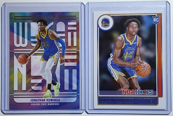 2021 NBA Hoops Jonathan Kuminga Rookie #219 #7 Lot of 2 RCs - Ready to Grade