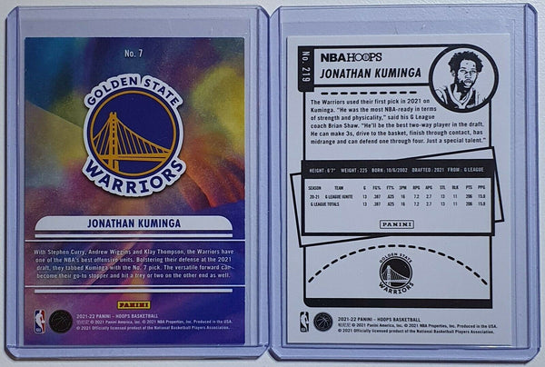 2021 NBA Hoops Jonathan Kuminga Rookie #219 #7 Lot of 2 RCs - Ready to Grade