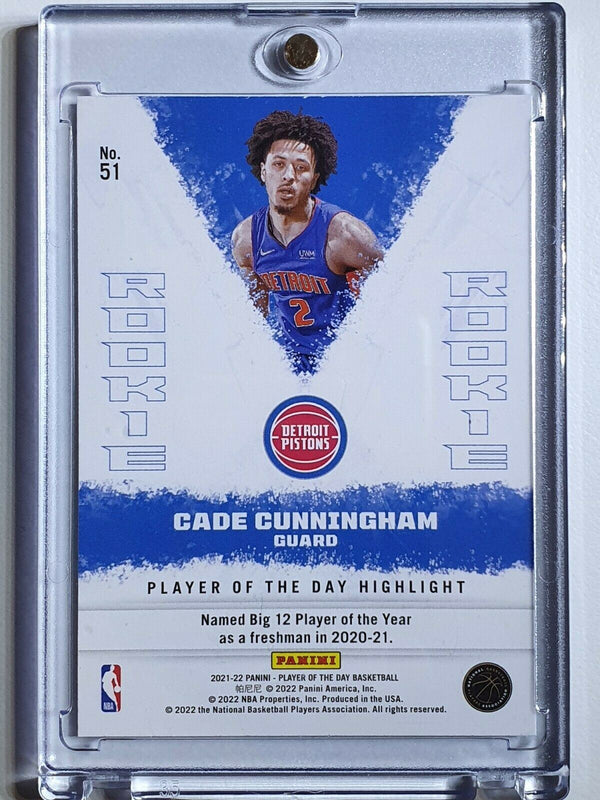 2021 Panini Cade Cunningham Rookie #51 SILVER HOLO RC Player of the Day