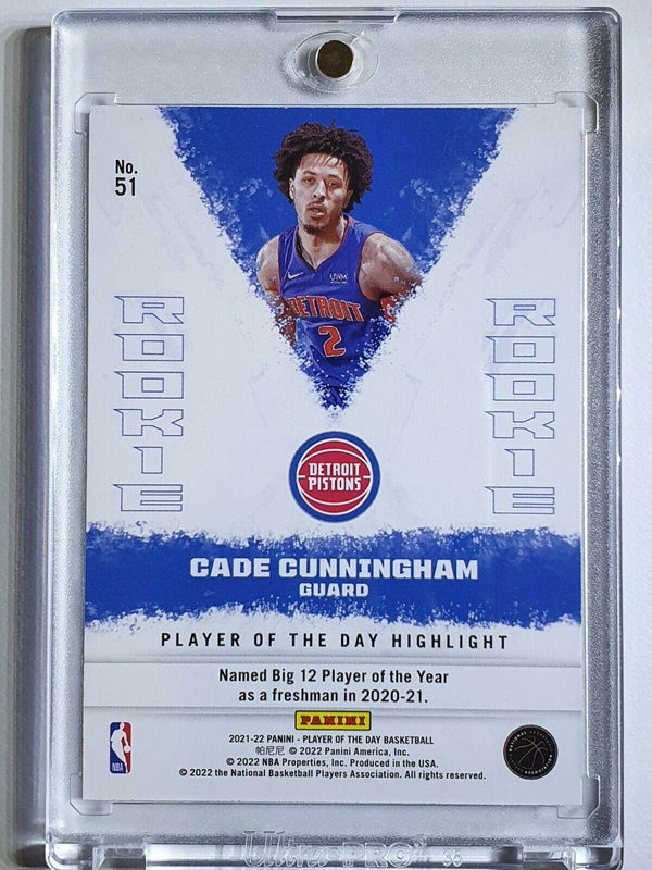 2021 Panini Cade Cunningham Rookie #51 Player of the Day SP RC - Ready to Grade