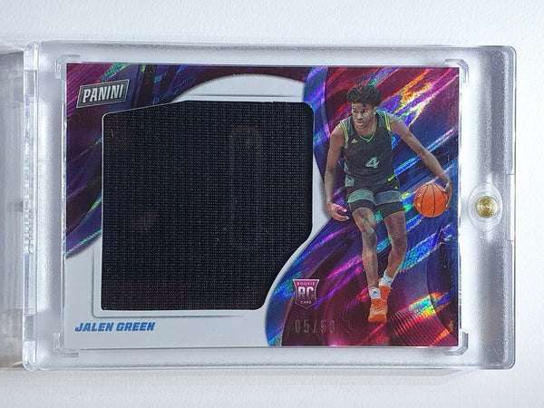 2021 Panini Jalen Green Rookie #PATCH MOON LAVA /50 Prizm Jumbo Jersey - Rare