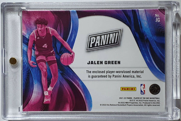 2021 Panini Jalen Green Rookie #PATCH MOON LAVA /50 Prizm Jumbo Jersey - Rare