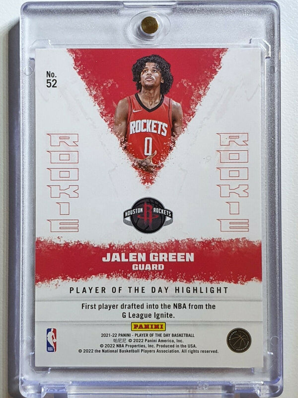 2021 Panini Jalen Green Rookie #52 MOON LAVA /199 Holo Player of the Day - Rare