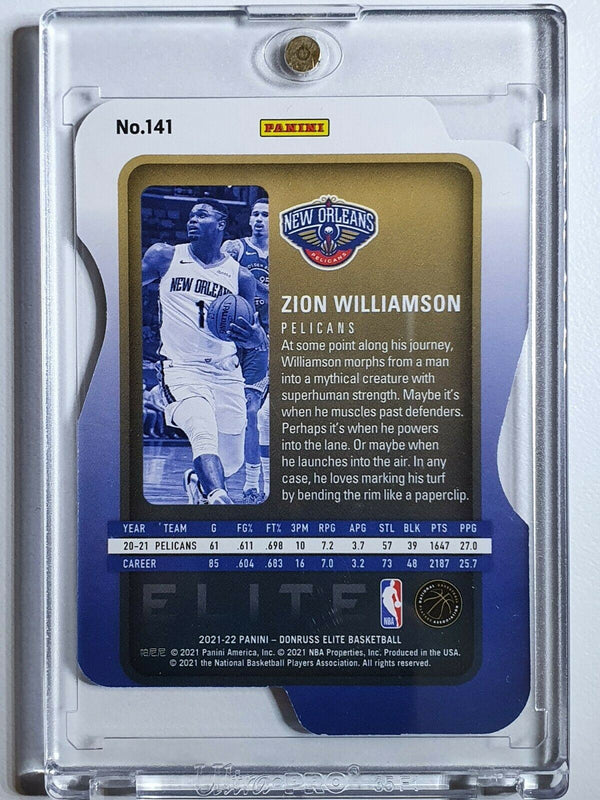 2021 Donruss Elite Zion Williamson #141 RED /99 SP Die Cut - Ready to Grade