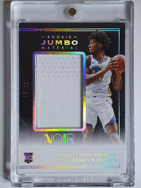 2020 Noir James Wiseman Rookie #PATCH /99 Jumbo Jersey RC - Rare Gem