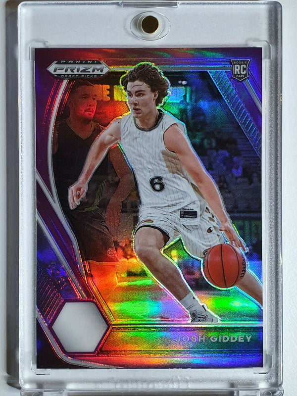 2021 Prizm Josh Giddey Rookie #17 PURPLE HOLO /75 Draft Picks - Ready to Grade