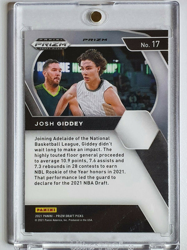 2021 Prizm Josh Giddey Rookie #17 HYPER HOLO Draft Picks - Ready to Grade