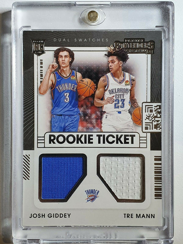 2021 Contenders Josh Giddey Tre Mann Rookie #PATCH DUAL Rookie Ticket RC