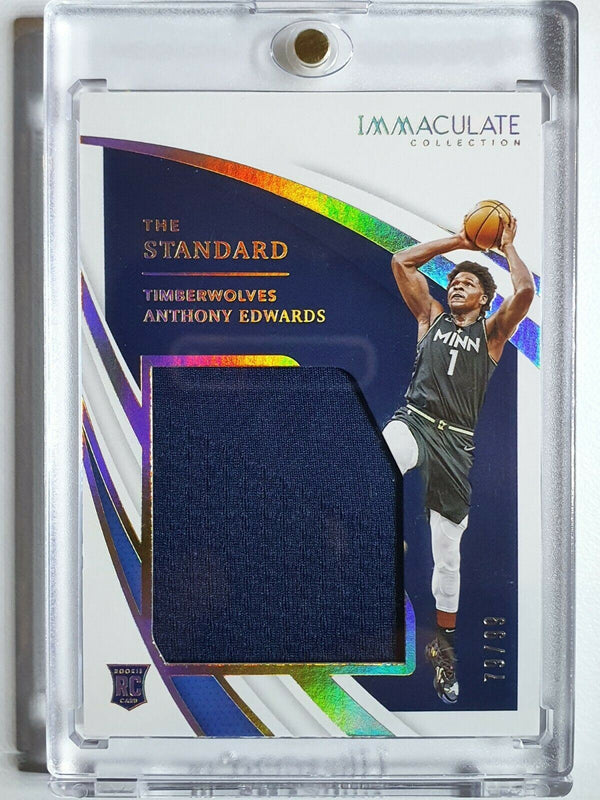 2020 Immaculate Anthony Edwards Rookie #PATCH /99 RC Jersey - Ready to Grade