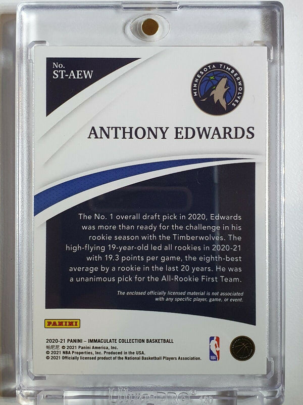 2020 Immaculate Anthony Edwards Rookie #PATCH /99 RC Jersey - Ready to Grade