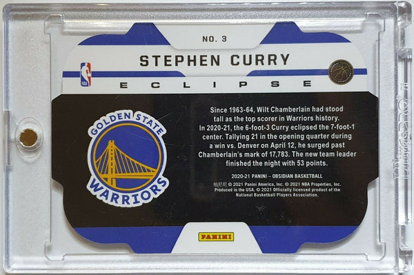 2020 Panini Obsidian Stephen Curry #3 RED FLOOD Die Cut - Ready to Grade