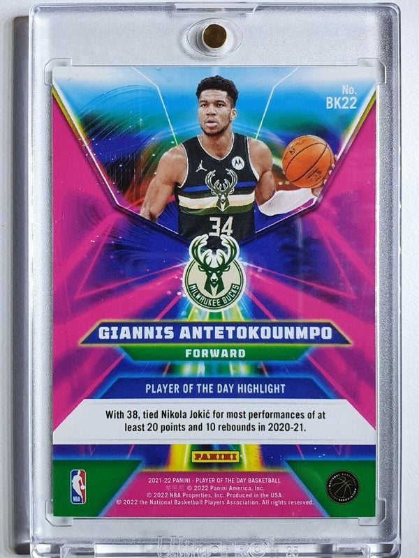 2021 Panini Giannis Antetokounmpo #BK22 COLOR MATRIX /99 Prizm SP - Rare