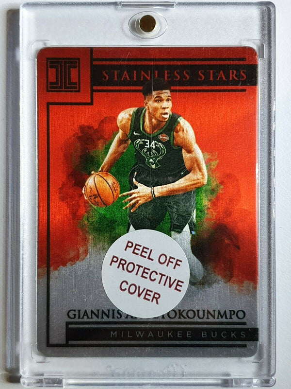 2020 Impeccable Giannis Antetokounmpo #10 RED /60 Stainless Stars - Rare