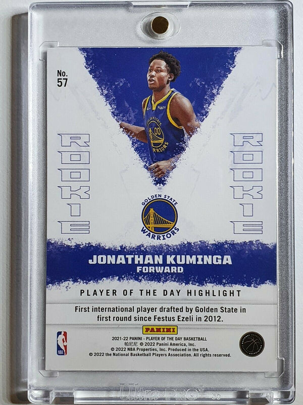 2021 Panini Jonathan Kuminga Rookie #57 SILVER HOLO RC Player of the Day