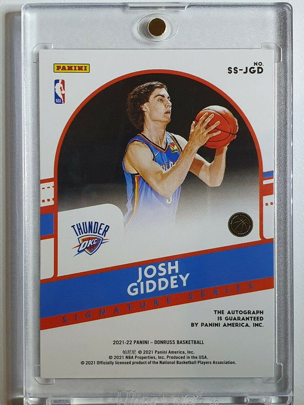 2021 Donruss Josh Giddey Rookie #AUTO Signature Series RC - Ready to Grade