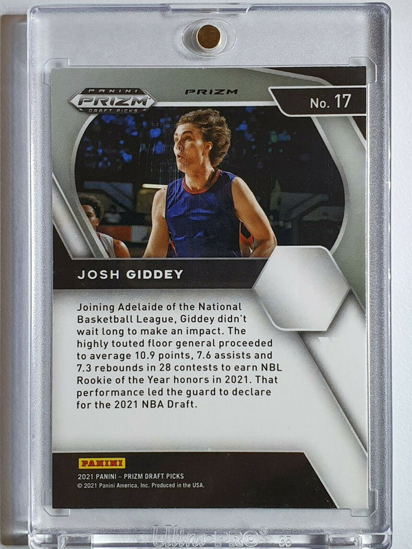 2021 Prizm Josh Giddey Rookie #17 HYPER Variation Draft Picks - Ready to Grade