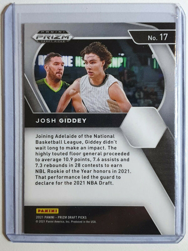 2021 Prizm Josh Giddey Rookie #17 Draft Picks RC - Ready to Grade