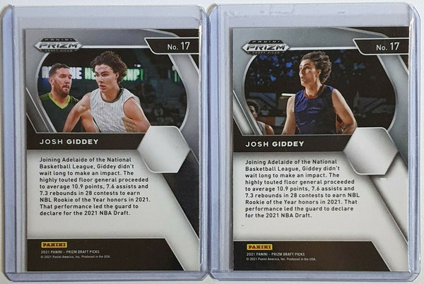 2021 Prizm Josh Giddey Rookie & Variation Draft Picks RCs - Ready to Grade