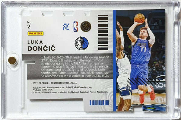 2021 Contenders Luka Doncic #2 SUPERSTAR Die Cut - Ready for Grading