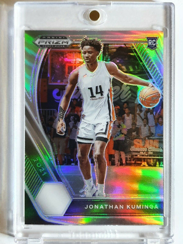 2021 Prizm Jonathan Kuminga Rookie #5 SILVER HOLO Draft Picks - Ready to Grade