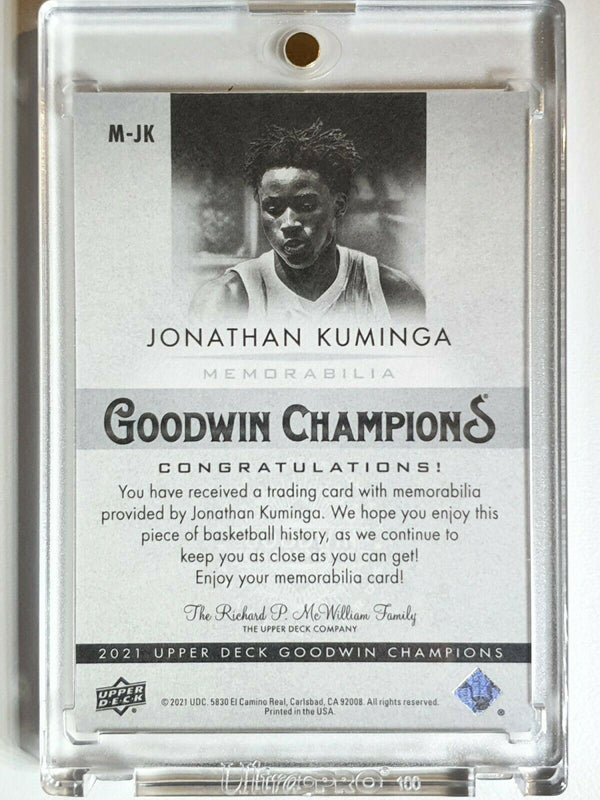 2021 Upper Deck Jonathan Kuminga Rookie #PATCH Jersey RC - Goodwin Champions