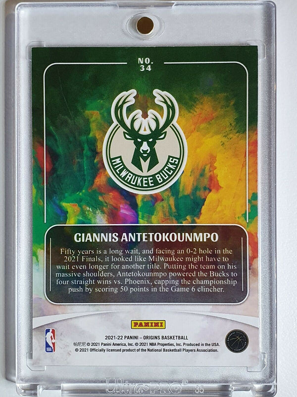 2021 Panini Origins Giannis Antetokounmpo #34 ORANGE /75 - Ready to Grade