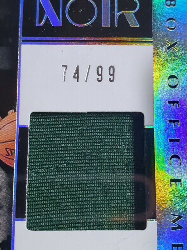 2019 Panini Noir Giannis Antetokounmpo #PATCH /99 Game Worn Jersey - Rare