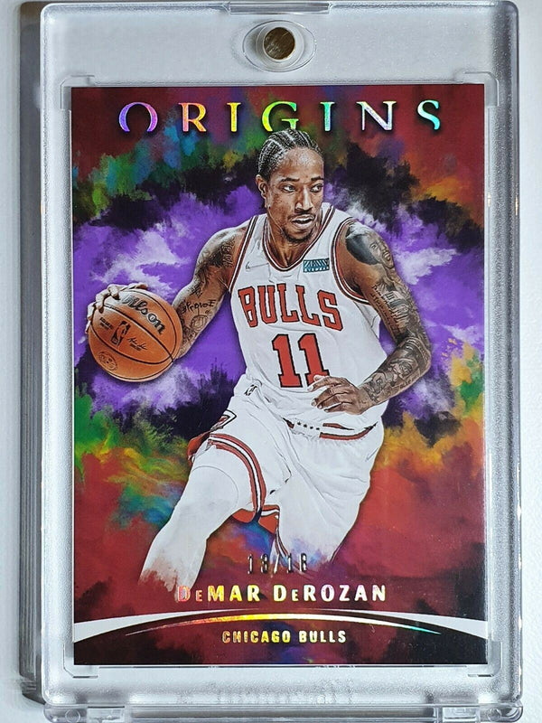 2021 Panini Origins DeMar DeRozan #37 PURPLE /18 FOTL - Ready to Grade