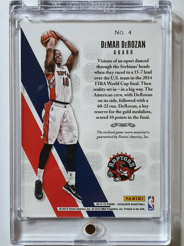 2014 Excalibur DeMar DeRozan #PATCH Game Worn Jersey - Ready to Grade