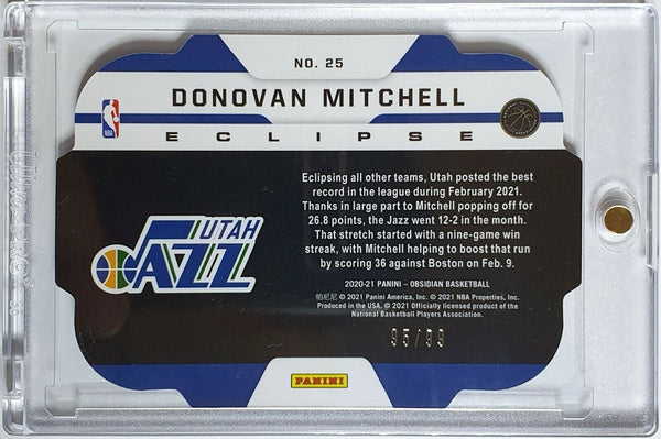 2020 Obsidian Donovan Mitchell #25 ECLIPSE HOLO /99 - Ready to Grade