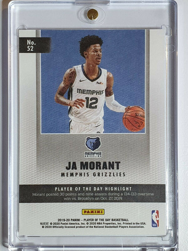 2019 Panini Ja Morant Rookie #52 HOLO FOIL Player Of The Day RC - Ready to Grade