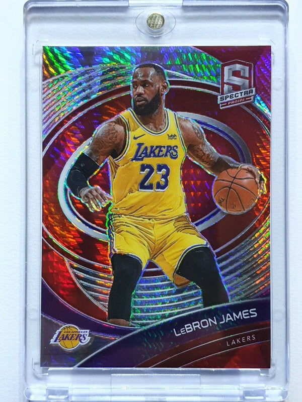 2020 Spectra Lebron James #81 RED Prizm Variation - Ready to Grade