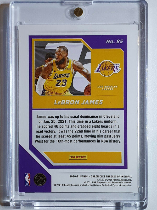 2020 Chronicles Threads Lebron James #85 RED Prizm /149 - Ready to Grade
