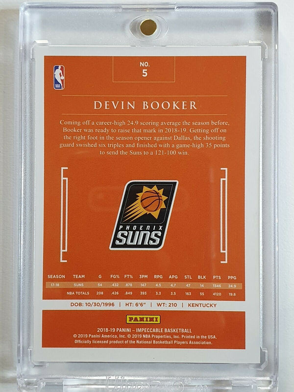 2018 Panini Impeccable Devin Booker #5 BRONZE /99 Edition - Ready to Grade