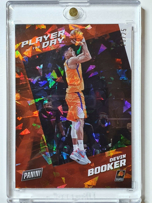 2021 Panini Devin Booker #40 CRACKED ICE /25 Player of the Day - Ready to Grade