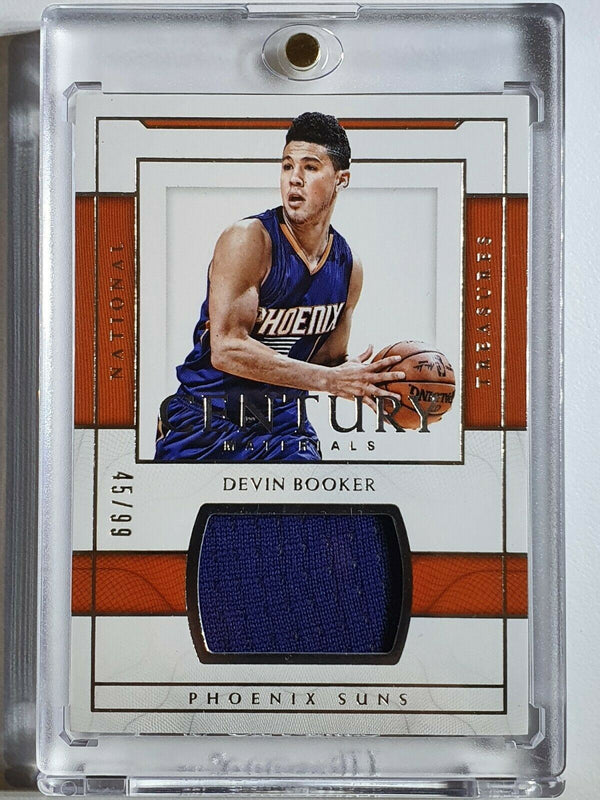 2016 National Treasures Devin Booker #PATCH /99 Game Worn Jersey - Rare