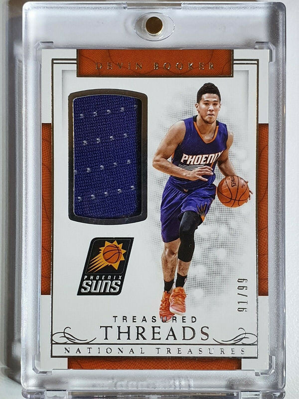 2016 National Treasures Devin Booker #PATCH /99 Game Worn Jumbo Jersey - Rare