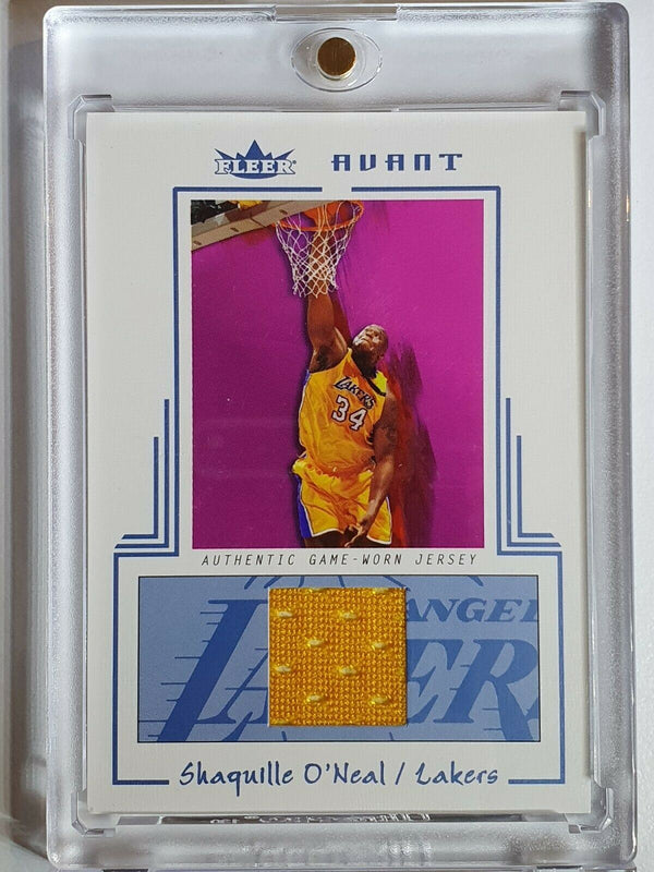 2004 Fleer Shaquille O'Neal #PATCH AVANT /400 Game Worn Jersey - Rare