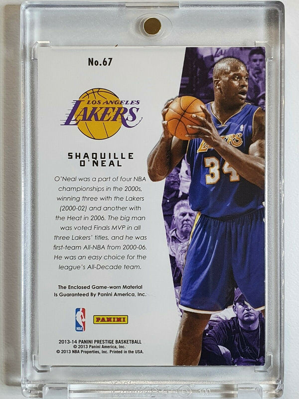 2013 Prestige Shaquille O'Neal #67 #PATCH Game Worn Jersey - Ready to Grade