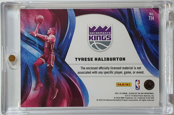 2021 Panini Tyrese Haliburton #PATCH MOON LAVA /99 Prizm Jumbo Jersey - Rare