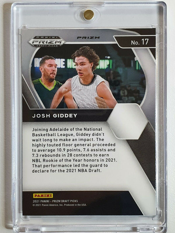 2021 Prizm Josh Giddey Rookie #17 RED WAVE Draft Picks - Ready to Grade