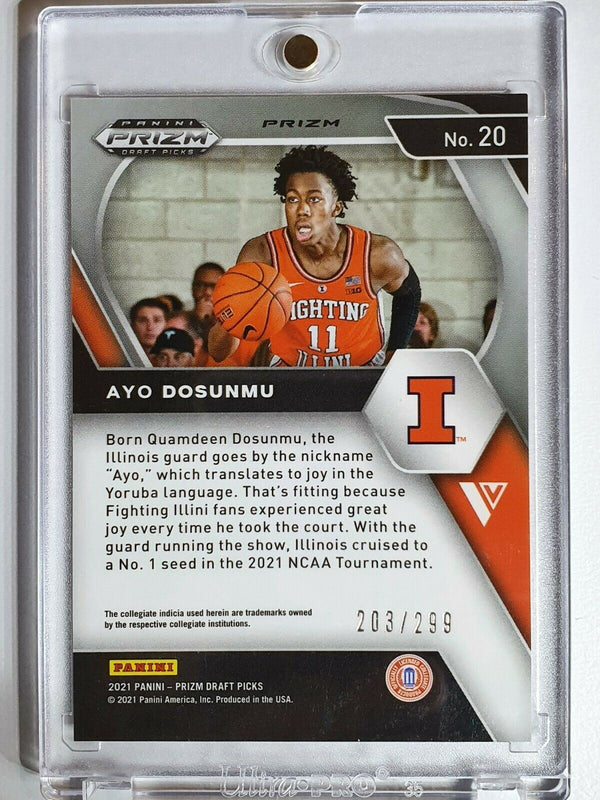 2021 Prizm Ayo Dosunmo Rookie #20 RED HOLO /299 Draft Picks - Ready to Grade