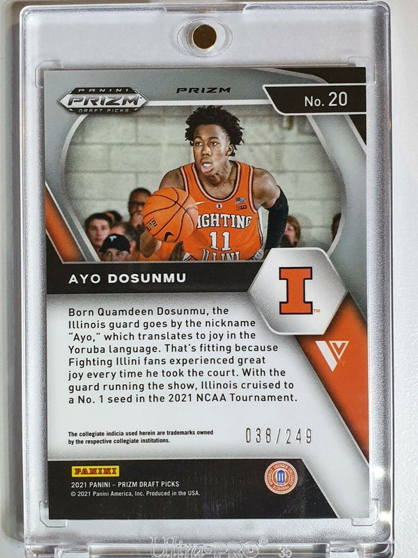 2021 Prizm Ayo Dosunmo Rookie #20 BLUE WAVE /249 Draft Picks - Ready to Grade