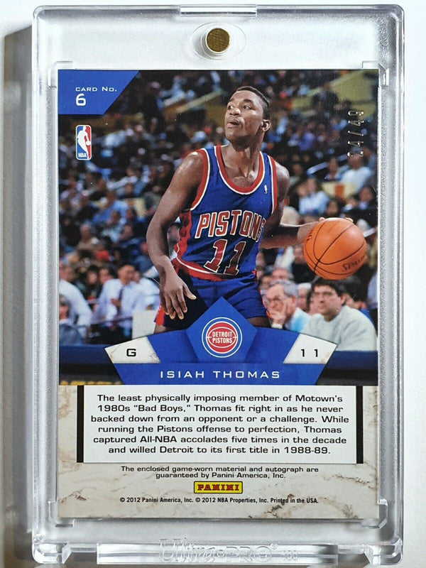 2011 Panini Isiah Thomas #6 Patch Autograph /49 Game Worn Auto - Ready to Grade