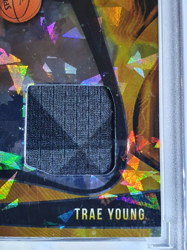 2019 Panini Trae Young #PATCH CRACKED ICE /99 Game Worn Jersey - Ready to Grade