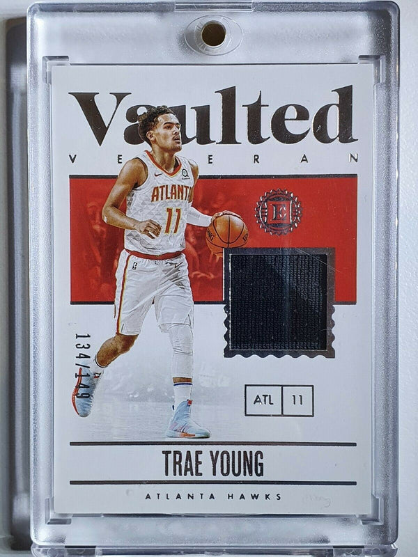 2019 Panini Encased Trae Young #PATCH /149 Game Worn Jersey - Ready to Grade