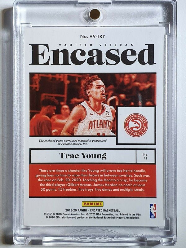 2019 Panini Encased Trae Young #PATCH /149 Game Worn Jersey - Ready to –  Perfect Edges Cards