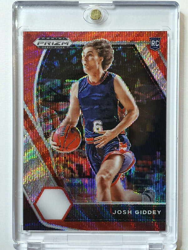 2021 Prizm Josh Giddey Rookie #17 RED WAVE Variation Draft Picks