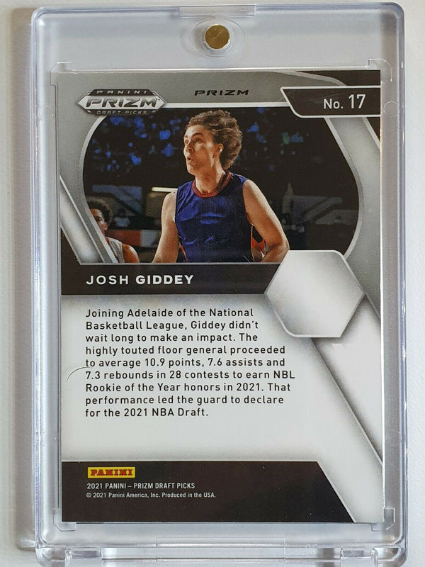 2021 Prizm Josh Giddey Rookie #17 RED WAVE Variation Draft Picks